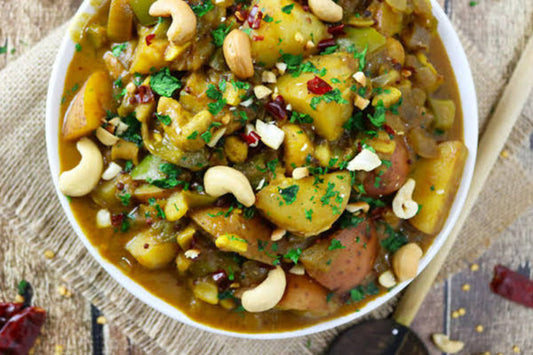 Sweet Potato Aubergine Sri Lankan Curry