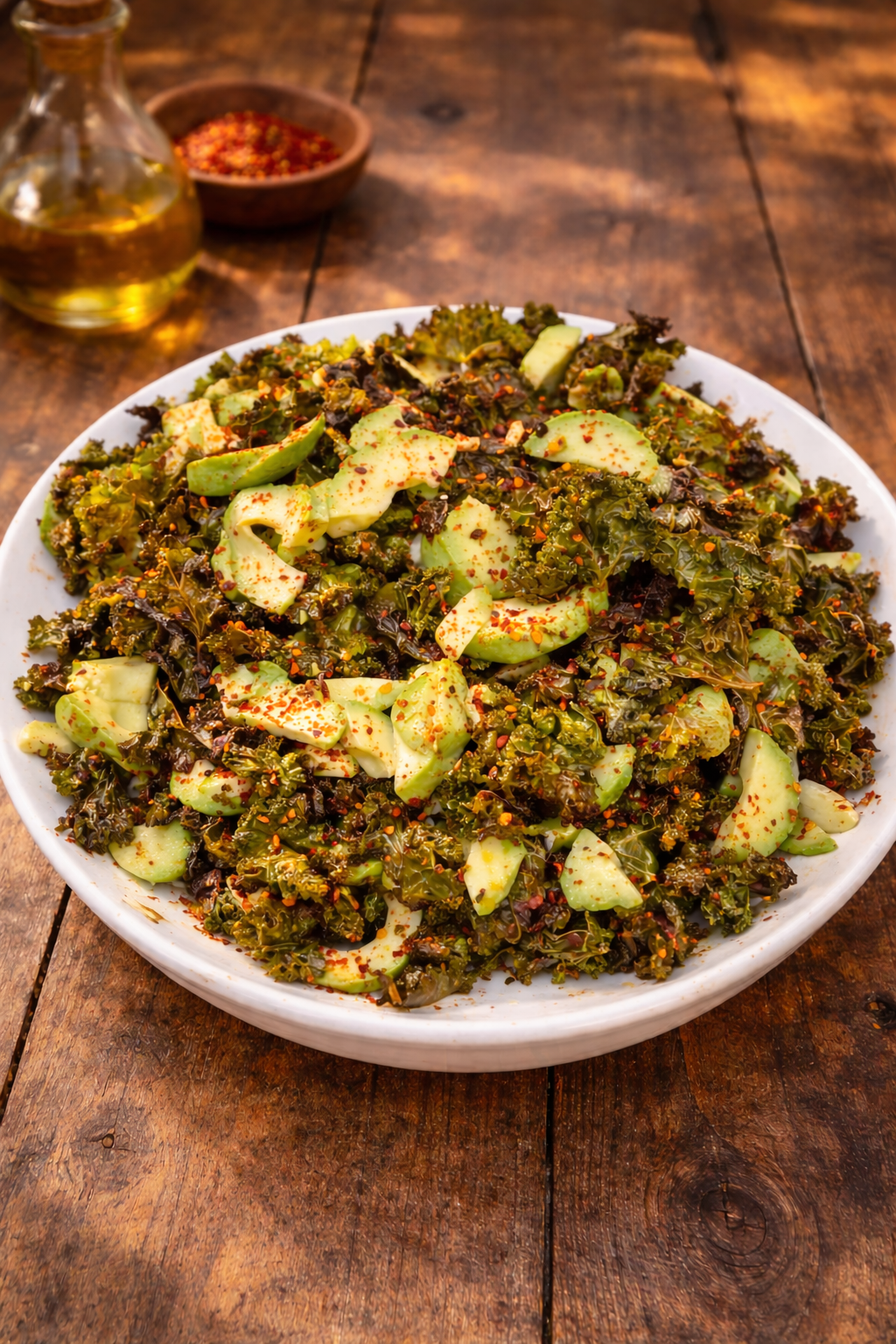 Crispy Kale & Avo Salad
