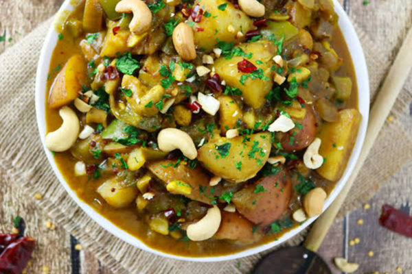 Sweet Potato Aubergine Sri Lankan Curry